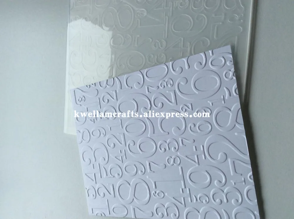 Number 0-9 Plastic Embossing Folder For Scrapbook DIY Album Card Tool Template 12.1x15.3cm 8071061 | Дом и сад