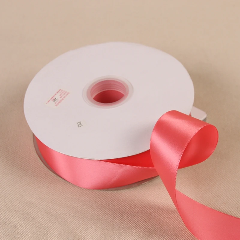 

100Yards/91Meters Coral Rose Color Polyester Ribbon Wedding Party Christmas Decoration Cake Gift Wrapper Ribbons DIY Accessories