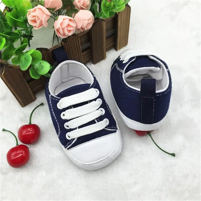 Однотонная парусиновая обувь для кроватки Милая удобная малышей Мини zapatillas