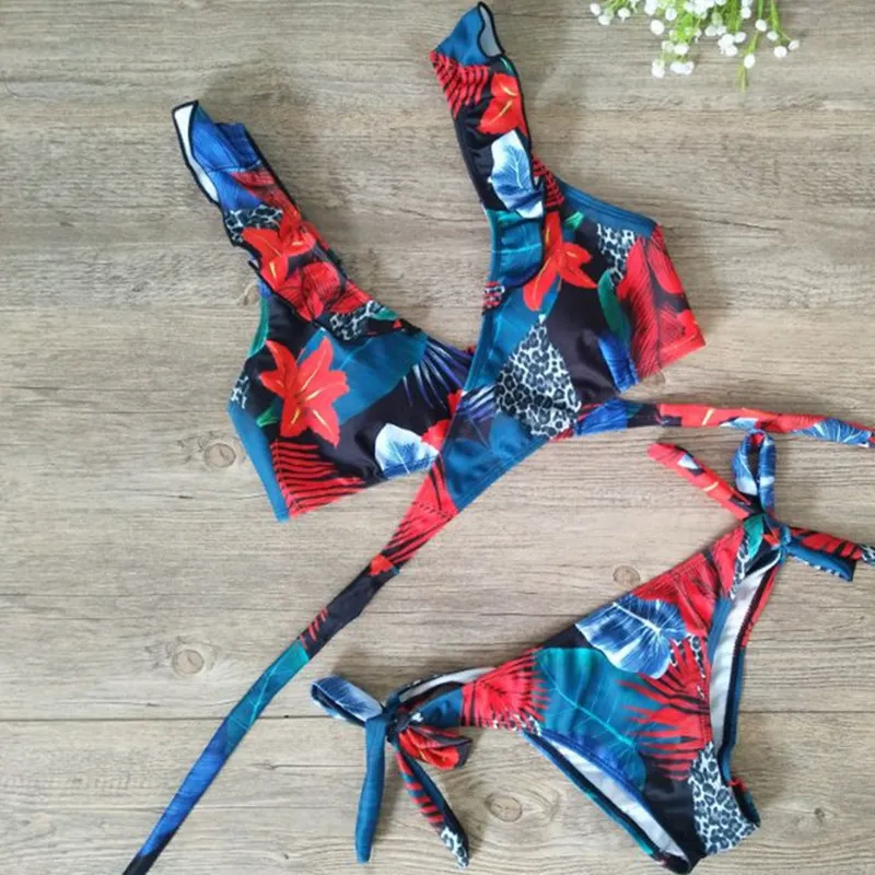 Комплект бикини купальник 2018 женское пуш-ап сексуальная пляжная одежда с