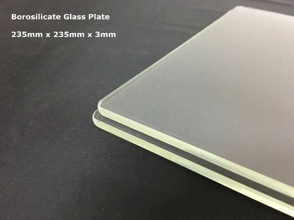 Пластина из боросиликатного стекла 235x235x3 мм или 235x235x4 для 3D принтера Creality Ender 3/3