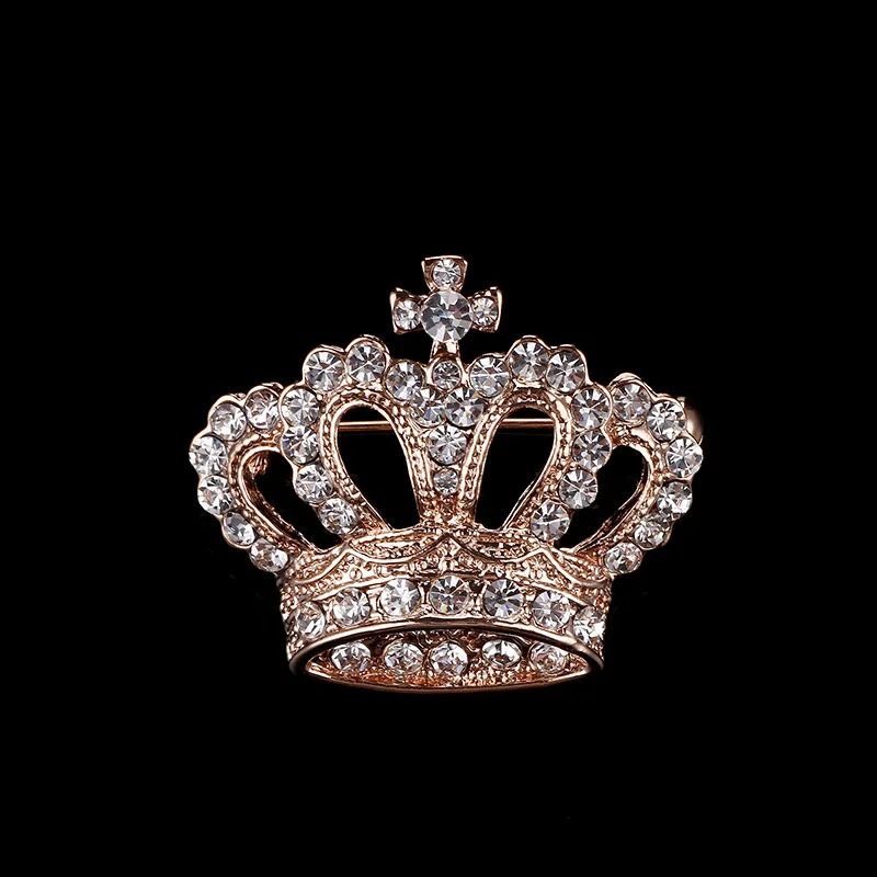 Dormon брошь в форме короны стразы булавка на воротник женская бижутерия тканевые