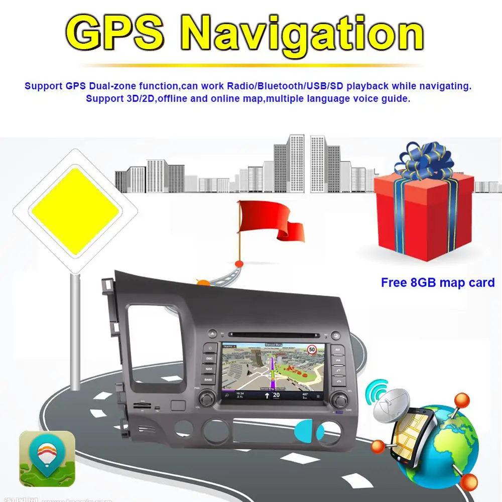 4 ГБ ОЗУ Android 7 1/8 0 Восьмиядерный автомобильный DVD мультимедийный плеер GPS
