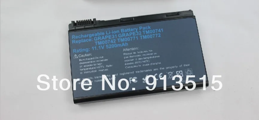 6 ячеек 5200 мАч запасная батарея TM00741 TM00751 грейп32 для ACER Extensa 5620G 5210 5220 TravelMate 5310 5320 5520
