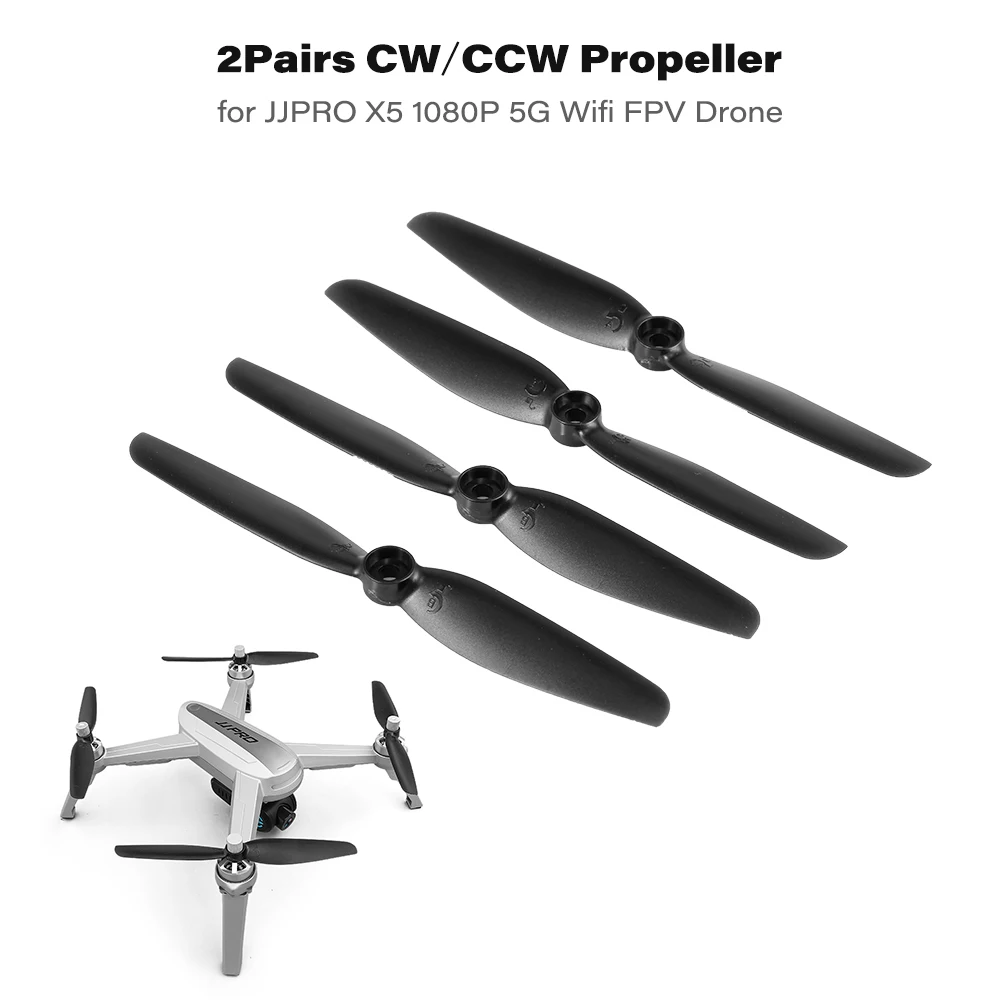 2 пары CW/CCW лопасть пропеллера для JJPRO X5 1080P 5G Wi-Fi FPV дроны вертолеты на