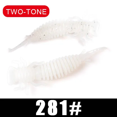 019 Larva Soft Lures 50mm 76mm 89mm Artificial Lures Fishing Worm Silicone Bass Pike Minnow Swimbait Jigging Plastic Baits - Color: 019