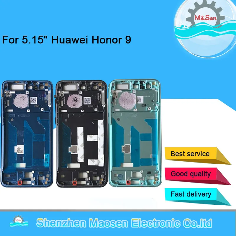 

M&Sen 5.15" For Huawei Honor 9 Honor9 Front Bezel Frame/Middle Frame Housing With Side Keys For Huawei Honor 9 Middle Frame