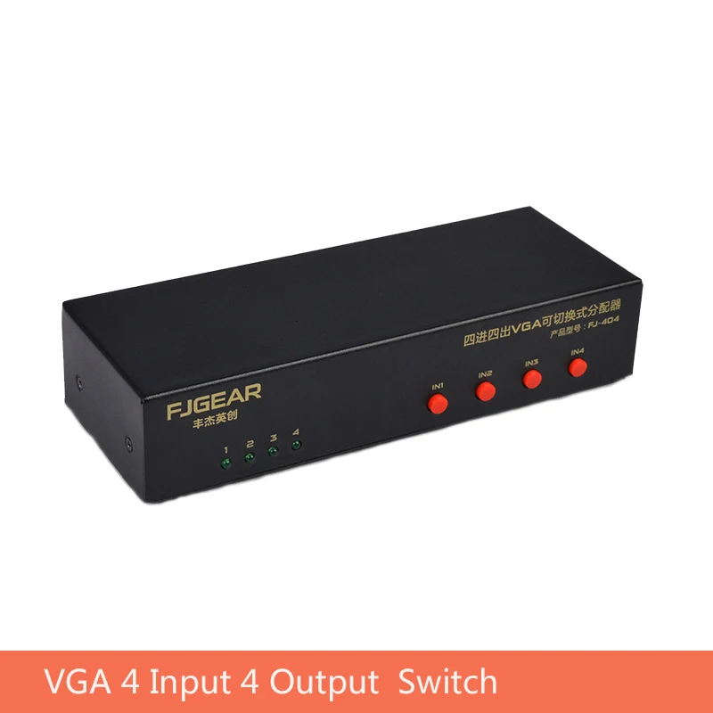 Разветвитель VGA с 4 входами и выходами разрешение 1920x1440|Компьютерные кабели