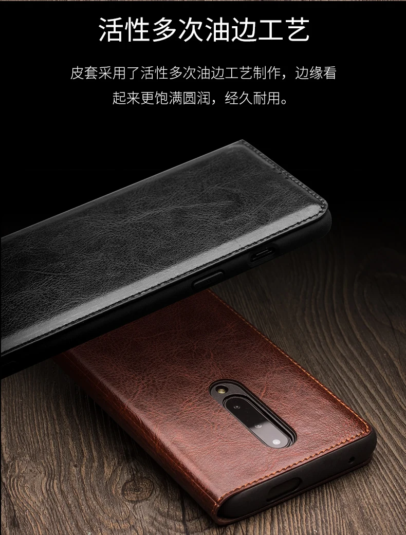 Qialino бренд для One Plus 7 чехол из натуральной кожи для Oneplus 7 Pro Бизнес откидная крышка высокое качество настоящая воловья кожа