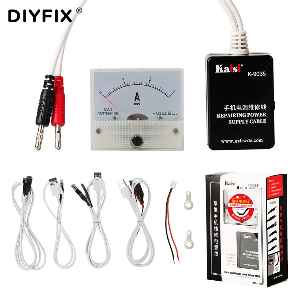 Кабель питания постоянного тока DIYFIX с дисплеем мультиметра для iPhone X XS Max XR 7 7P 8 8P 6