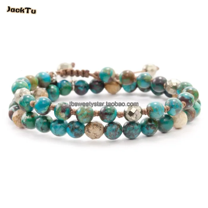 

africa green stone beaded bracelet set jewelry for woman