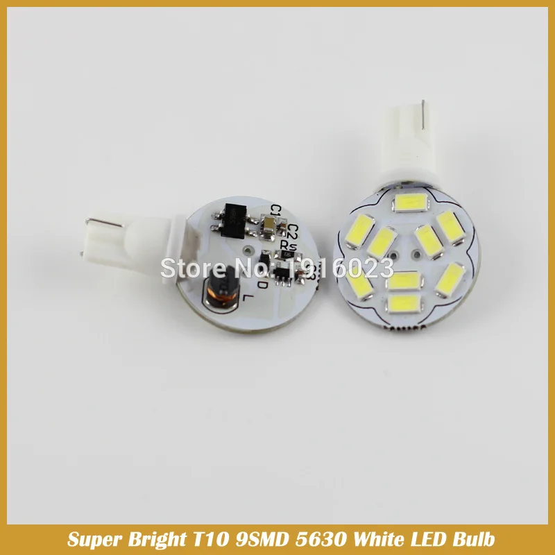 2 шт. Белый T10 Клин RV озеленение 9SMD 5630 Светодиодные лампочки W5W 921 168 194 10-24V Купол
