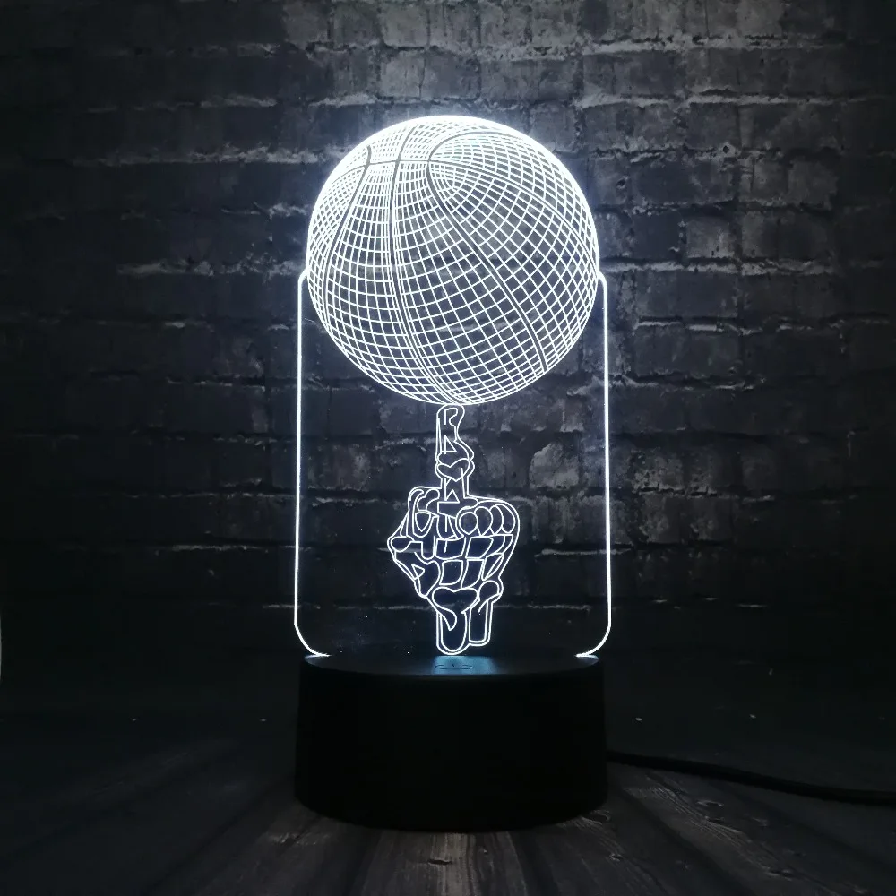Новинка 2019 спортивные украшения 3D USB светодиодный светильник средний Рисунок