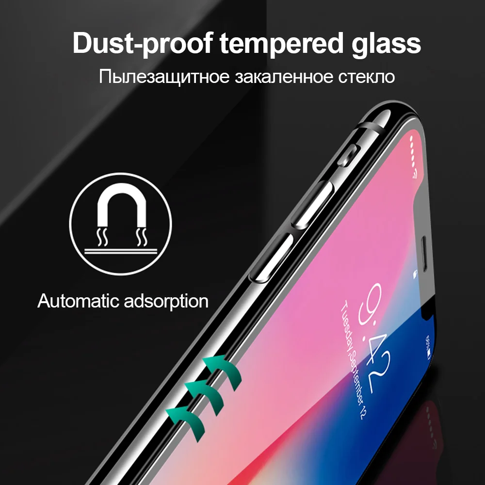 5D закаленное стекло для iPhone X XS Защитная пленка экрана Защитное XR Max 2018 | Мобильные