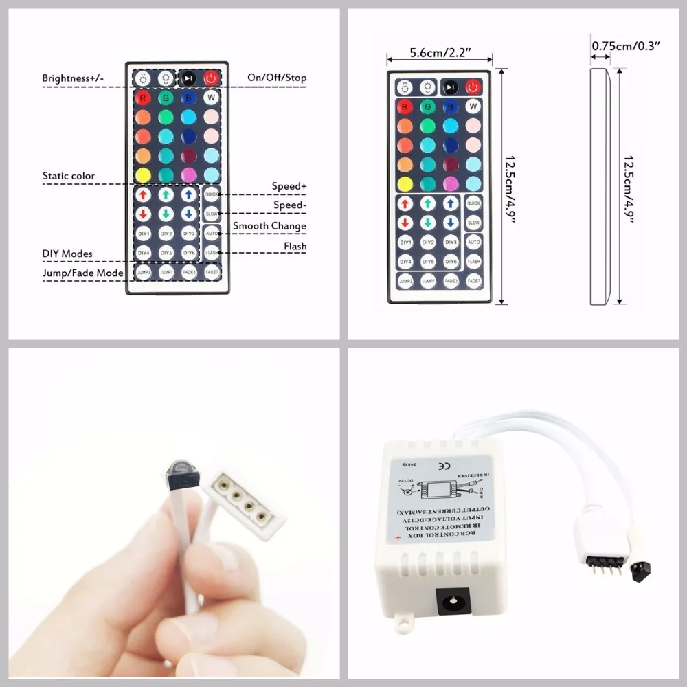 DC12V 6A 44 ключ RGB инфракрасный пульт дистанционного управления аксессуары для smd 5050
