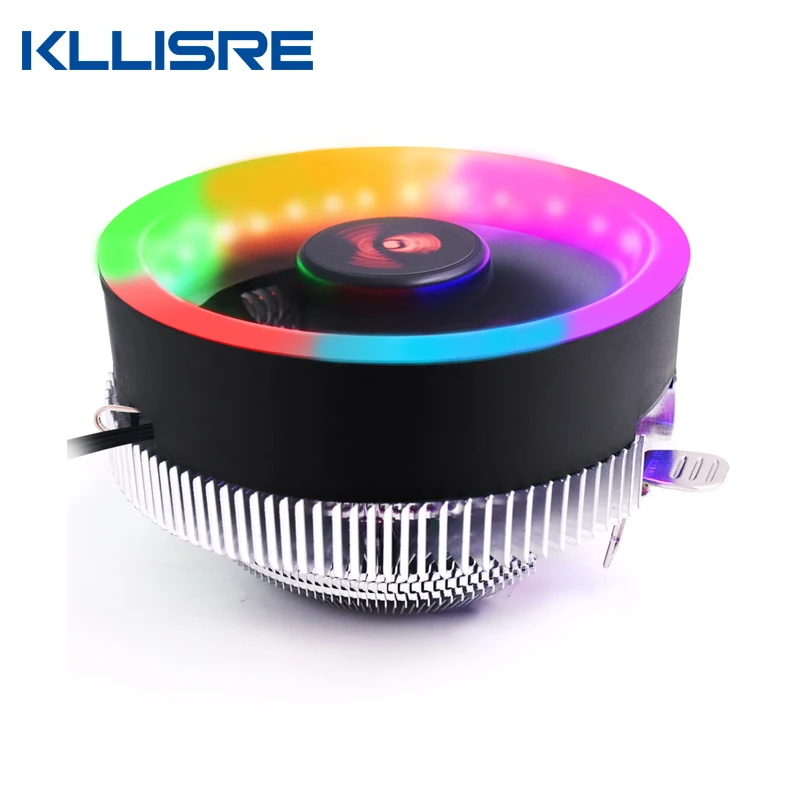Kllisre PC CPU кулер вентилятор Радиатор LED апертура охлаждающий тихий радиатор для Intel