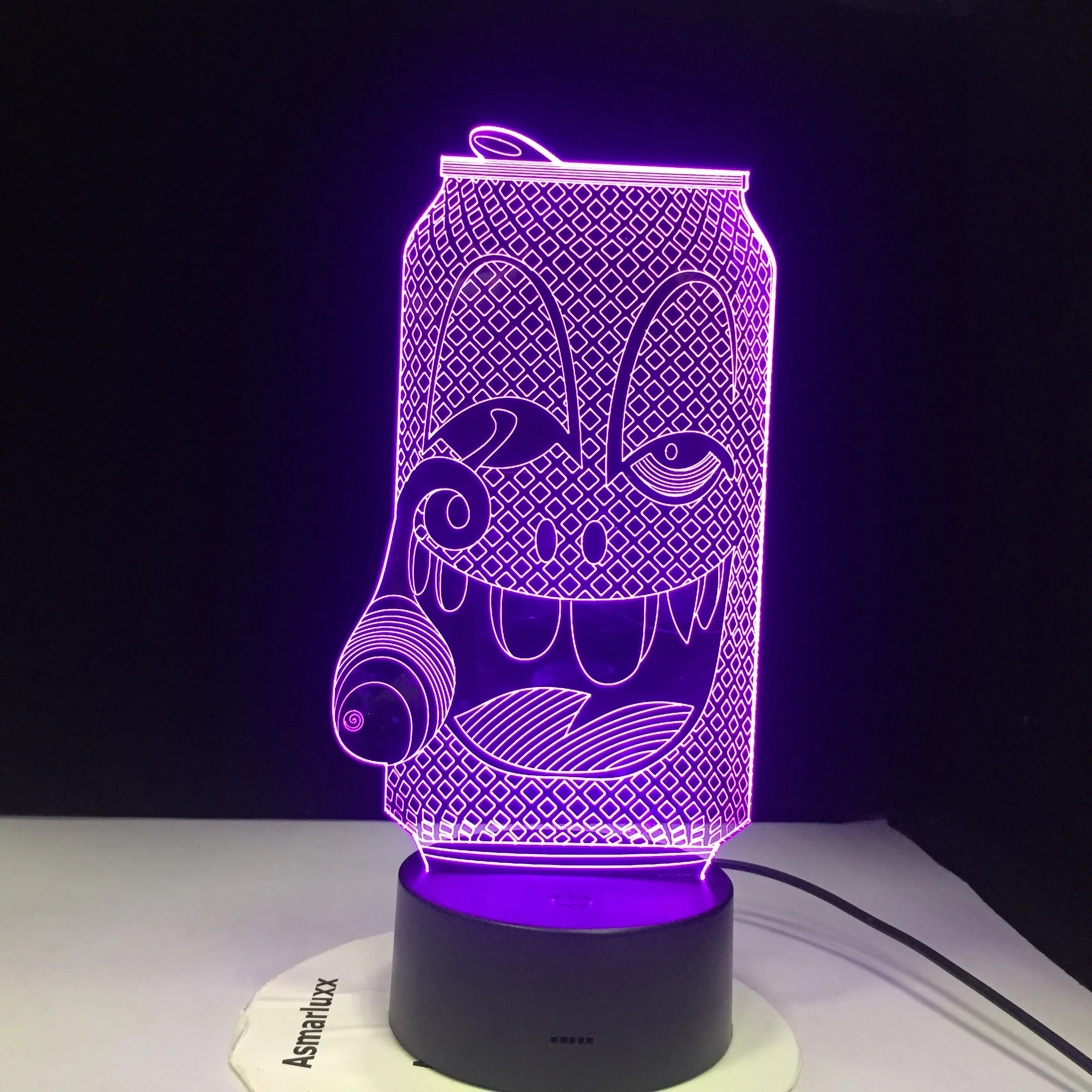 GX626 настольная лампа для курения бутылки 3d красочные ночные светильники