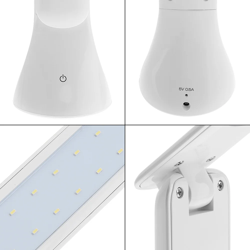 Portable SMD 3014 LED Desk Lamp Folding Dimmable Touch Table Light USB Rechargeable Student Reading Night Lighting | Лампы и освещение