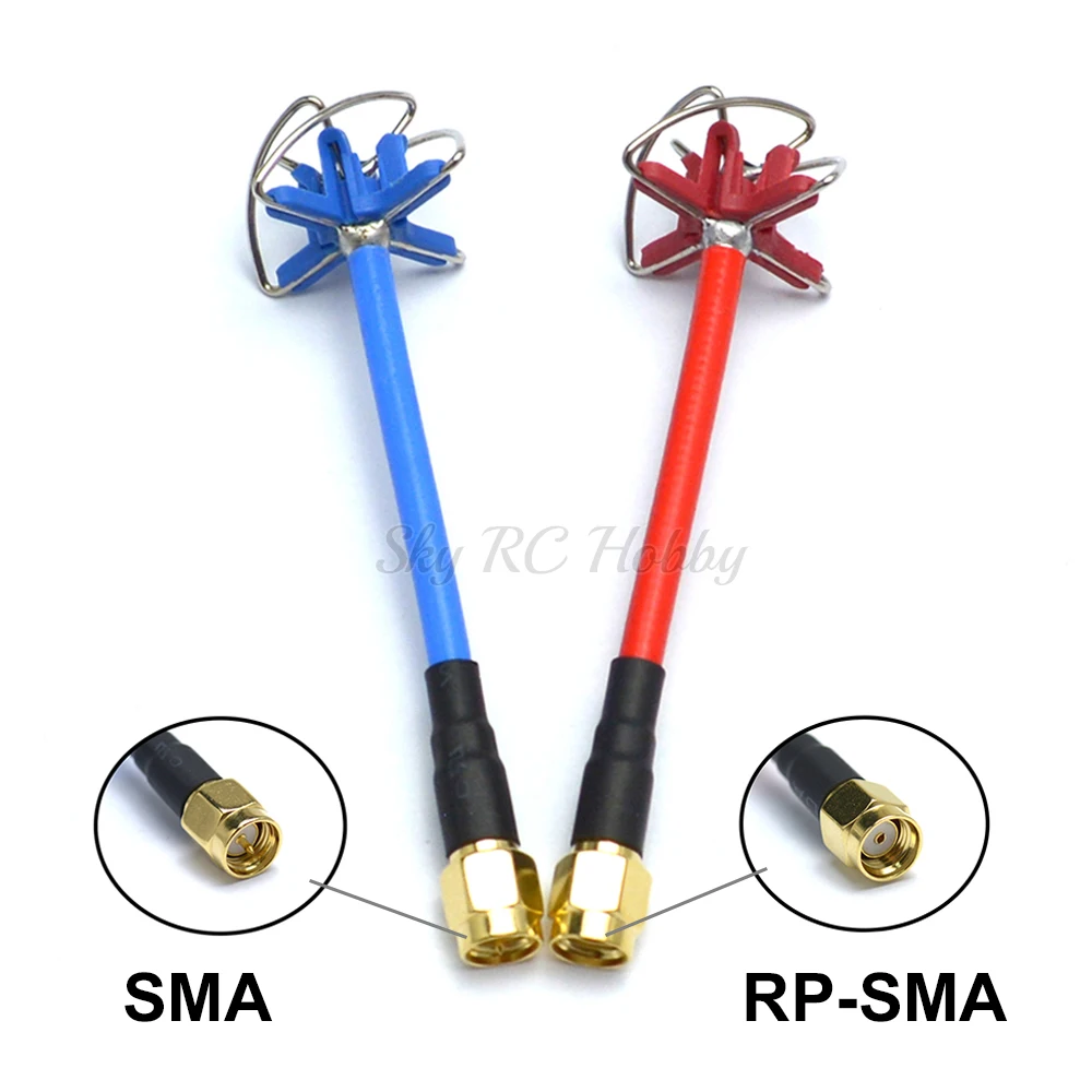 

FPV 5.8Ghz 3dBi Cloverleaf FPV Antenna RP-SMA / SMA For Aomway TX/RX VTX Transmitter Receiver FPV Quad Camera Drone