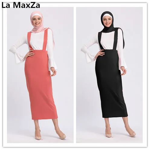 Мусульманская юбка Abaya Женская на подтяжках карандаш макси Среднем Востоке