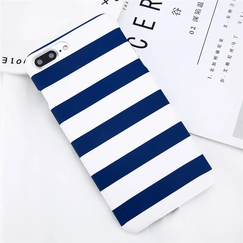 Lovebay чехол для телефона для iPhone X, XR, XS, Max, 8, 7, 6, 6s Plus, 5 5S, модный жесткий пластиковый защитный чехол в черно-белую полоску, чехол s