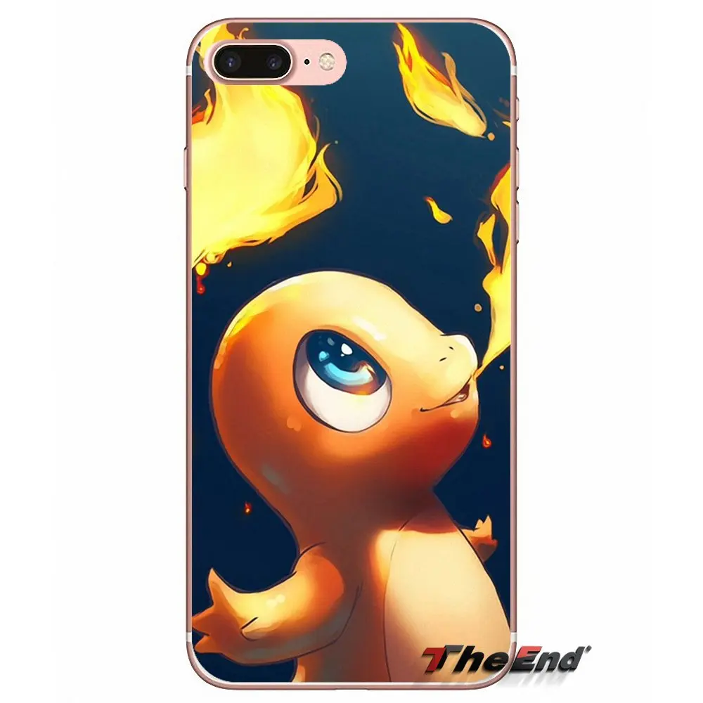 Мультфильм Аниме pokeom Charmander прозрачный ТПУ чехол для samsung Galaxy S3 S4 S5 мини S6 S7 край S8 S9