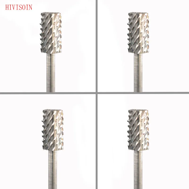 Твердосплавное сверло HIVISOIN для маникюра небольшое в виде бочонка-3XC (серебристый)