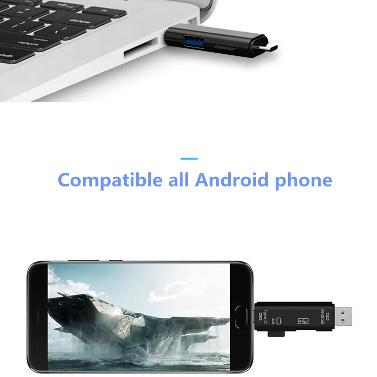 Все в 1 USB 3,1 кард-ридер высокоскоростной SD TF Micro SD кард-ридер Тип C USB C Micro USB память OTG кард-ридер