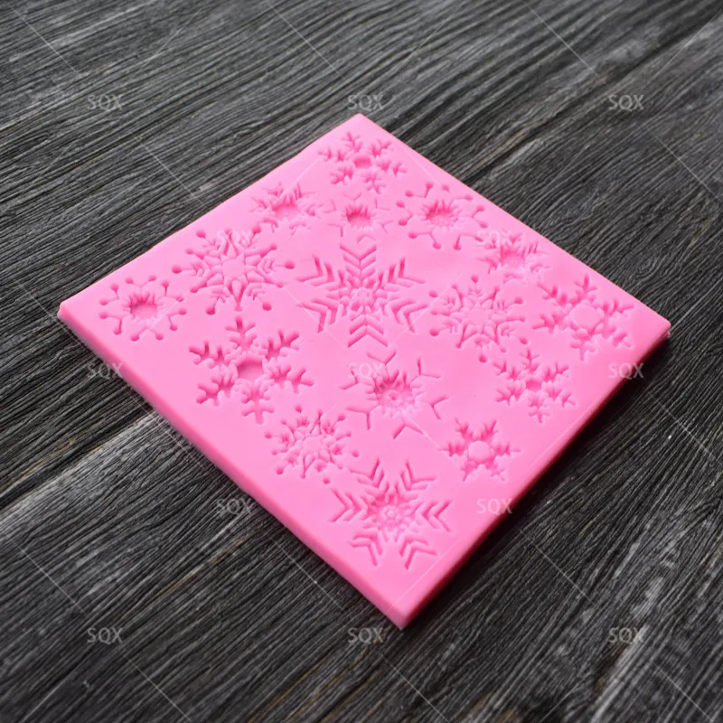 Снежинка снег лед силиконовая форма для помадки украшение торта инструменты