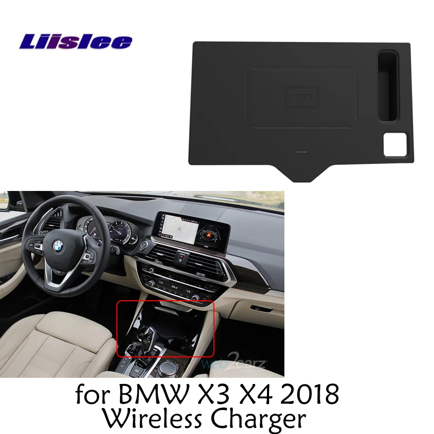 Liislee Беспроводное зарядное устройство для BMW X3 G01 Alpina XD3 X4 G02 XD4 M40d 2018 автомобильный