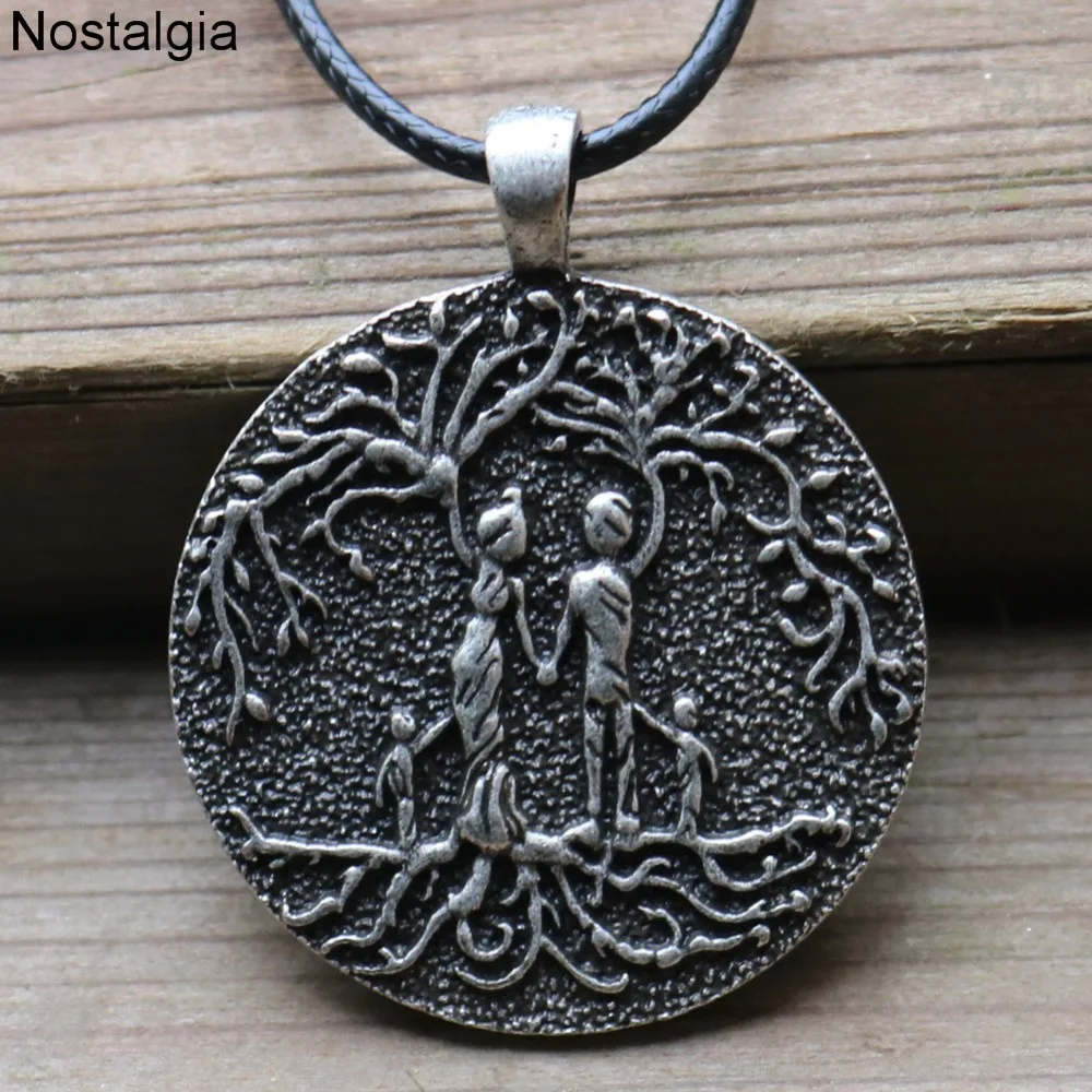 Семейное древо жизни Yggdrasi кулон отец мать дети отношения Wicca языческий амулет винтажное ожерелье Прямая поставка