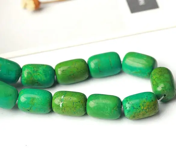 Howlite Бирюзовый Камень баррель свободные бусины драгоценный камень DIY ведро бусины браслет ожерелье Поиск аксессуаров для изготовления ювелирных изделий - Цвет: Color 9