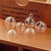 10piece 15 30mm hollow glass ball bubble glass bottle beads with hole diy orbs jewelry findings glass beads accessories handmade