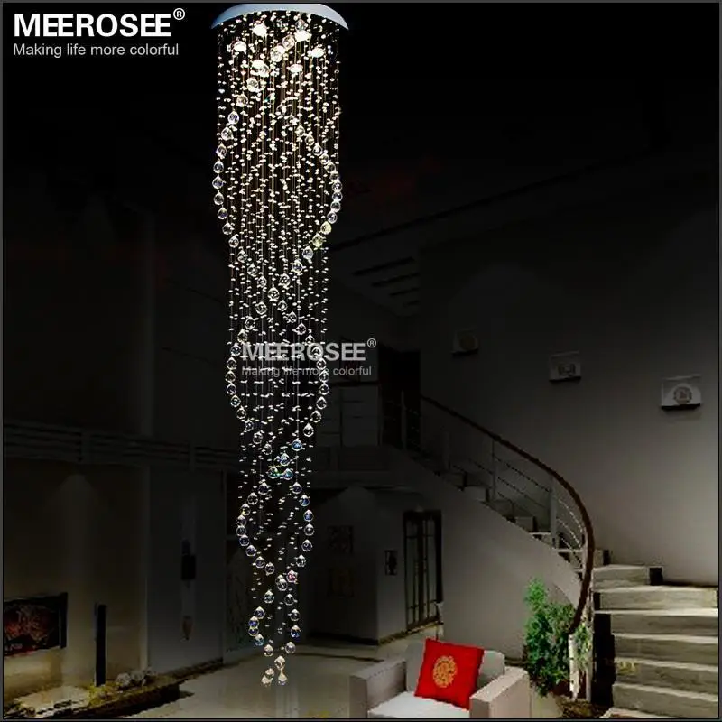 Длинный дизайнерский Хрустальный потолочный светильник спиральные люстры лампа
