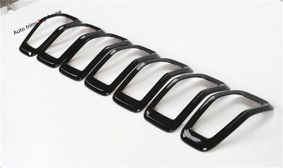 Yimaautotrims Передняя решетка гриль рамка Крышка отделка 7 шт. подходит для Jeep Cherokee ABS красочно внешний