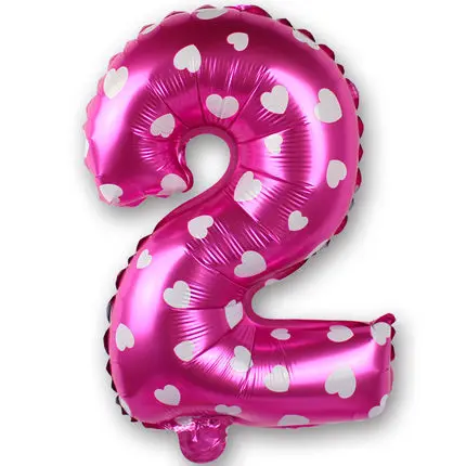 Абрикос розы с красным сердцем номер Фольга воздушные шары цифры шарики для день