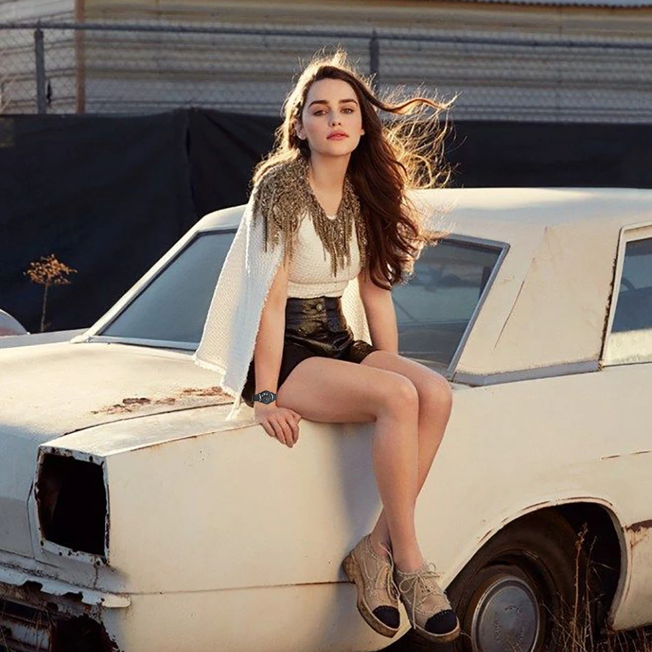 ONLYOU Fashion Quartz Watch Moon Phase Unique Design Black Case Water Resistant Life Charm Lovers Genuine Leather Clock | Наручные часы