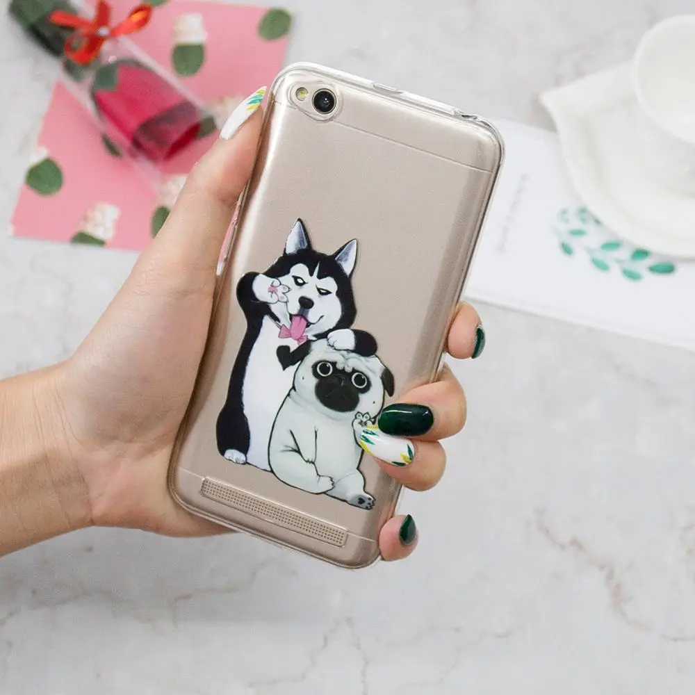 ТПУ чехол для Xiaomi Redmi 5A 5 A Redmi5A мягкий мобильного телефона A5 красный mi прозрачный