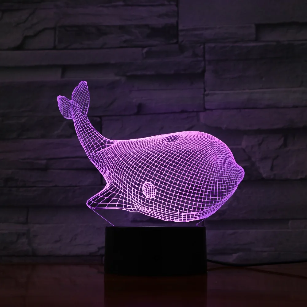 7 красочных USB КИТ 3D иллюзия Лампа для дома спальни офиса Светодиодный настольный