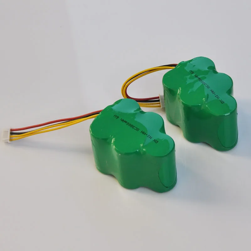 Комплект из 2 предметов для детей от 6V Перезаряжаемые SC металл-гидридных или никель Батарея 3800 мАч Для Ecovacs Deepoo пылесос 650 660 680 710 720 730 760 D73 D76 D62