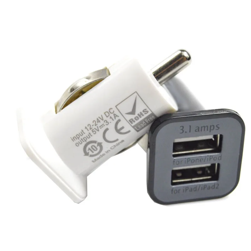 Effelon 5 В 3.1A 2 порта Dual USB Автомобильное зарядное устройство 3100 мАч для iphone 4 4G 4S Ipad 1 3