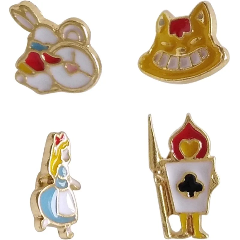 2018 New Japan and South Korea Cartoon Anime Fairy Tale Alice Set Stud Earrings Character Bunny Ear Clips sexy | Украшения и
