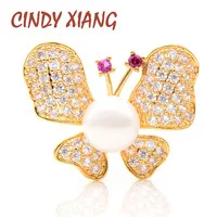 CINDY XIANG 2 цвета на выбор, кубический цирконий, Луна, броши на воротник для женщин, медный материал, милая маленькая красивая брошь на булавке, подарок