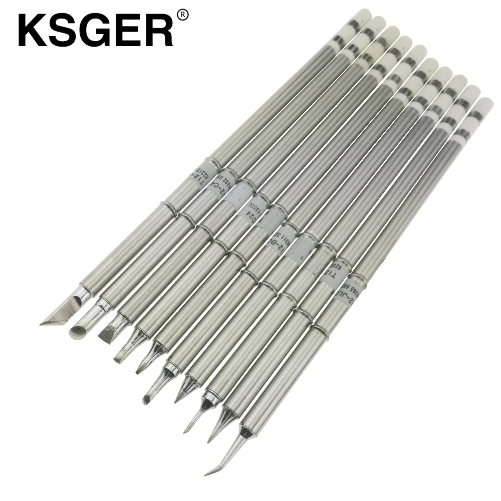 KSGER T12 серебряный паяльник наконечники паяльная станция ручка сварки заменить T12-B BC2 K C1 C4 D08 D24 D4 I JL02 паяльник