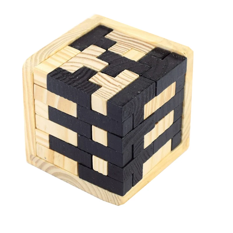 

Bricks Assembly Puzzle Toy Wood Box Puzzle Educational Toys IQ Training Present Gift For Kids Children