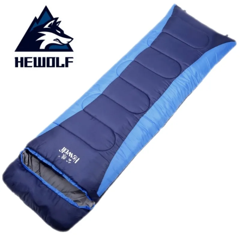 

Hewolf Camping Ultralight Sleeping Outdoor Envelope Spring Autumn Cotton Lazy Bag Adult Can Be Stitching Sleeping Bags