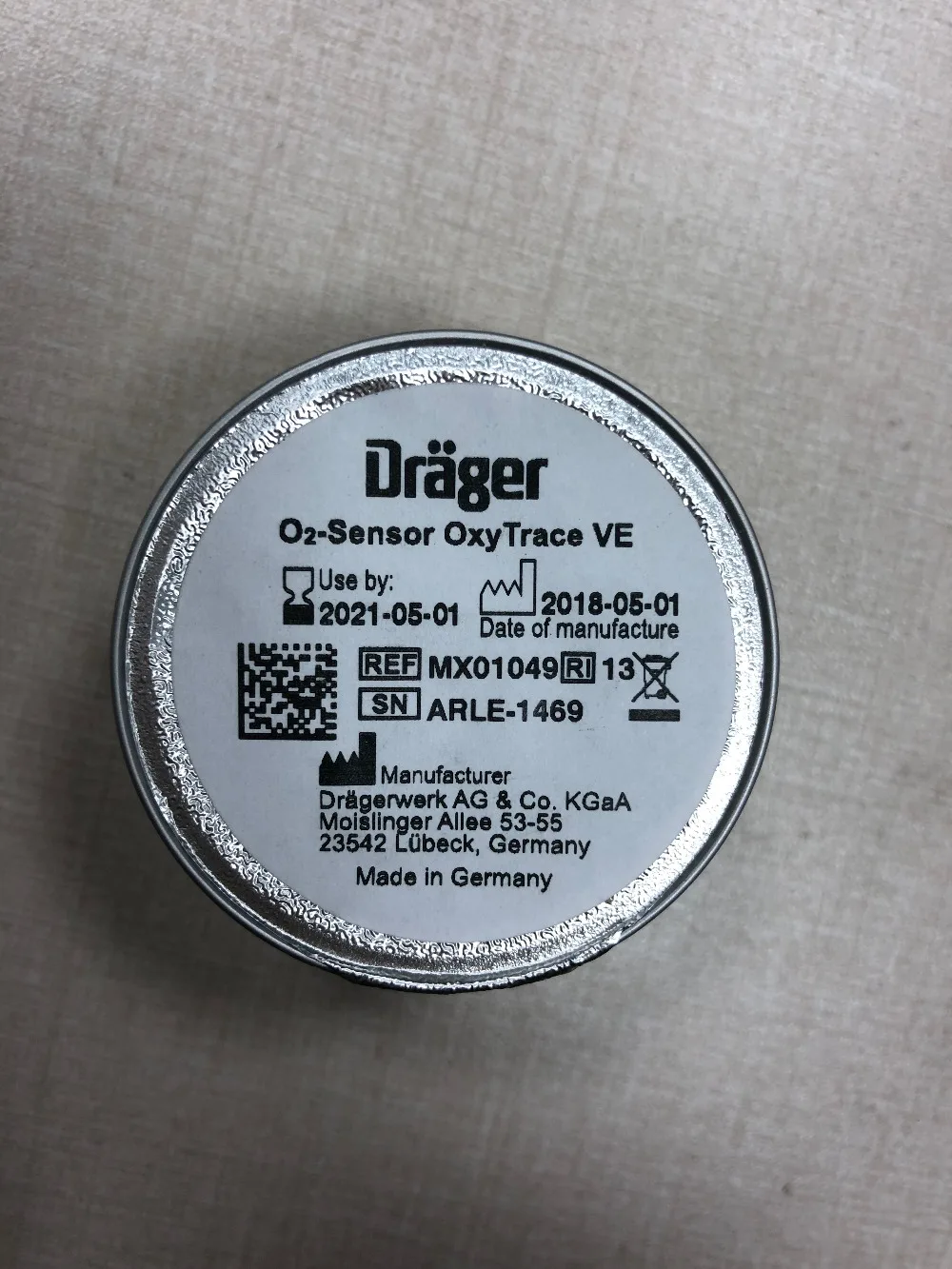 Oxygen sensor/Sensor O2 for ventilador Drager Savina MX01049 |