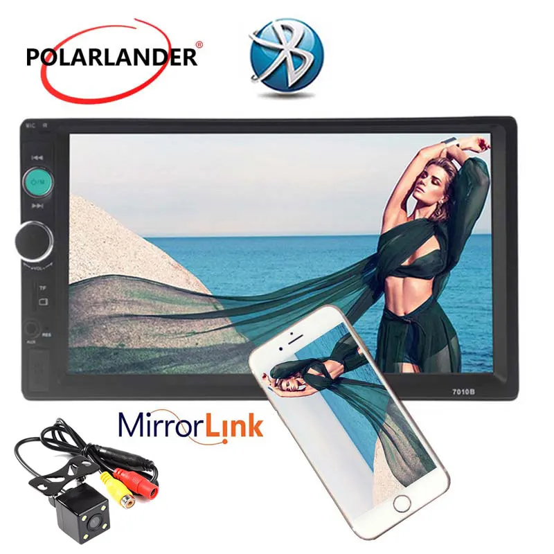 7 дюймов LCD 2 DIN HD автомобильное радио MP5 MP4 плеер в тире сенсорный экран Bluetooth Задняя
