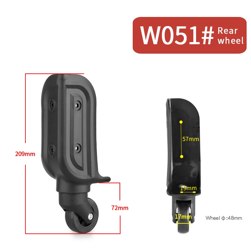 W051(2 Wheels)Rear Чемодан на колесиках, дорожная сумка на колесиках, модная новинка, универсальный чемодан на колесиках, аксессуары, пароль, коробка для самолета, Универсальные ролики - Цвет: W051(2 Wheels)Rear