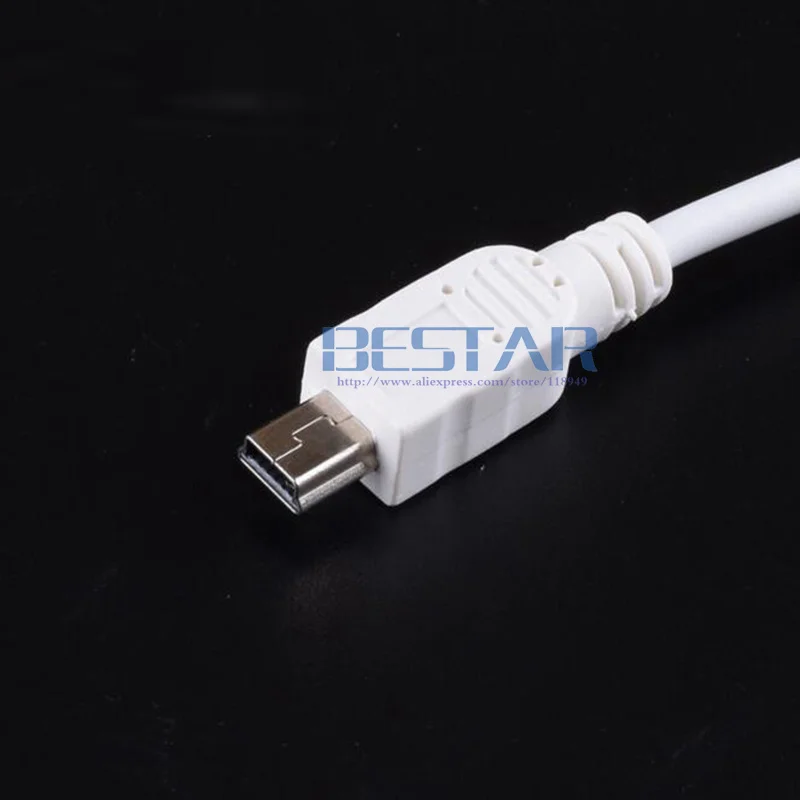 Белый и черный 100 см 1 м 3 фута штепсельная вилка постоянного тока USB 2 0 для мини А